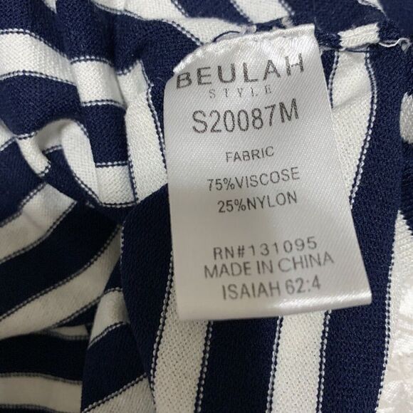 beulah anthropologie Authentic blue white Striped long sleeve sweater top small - Picture 5 of 9